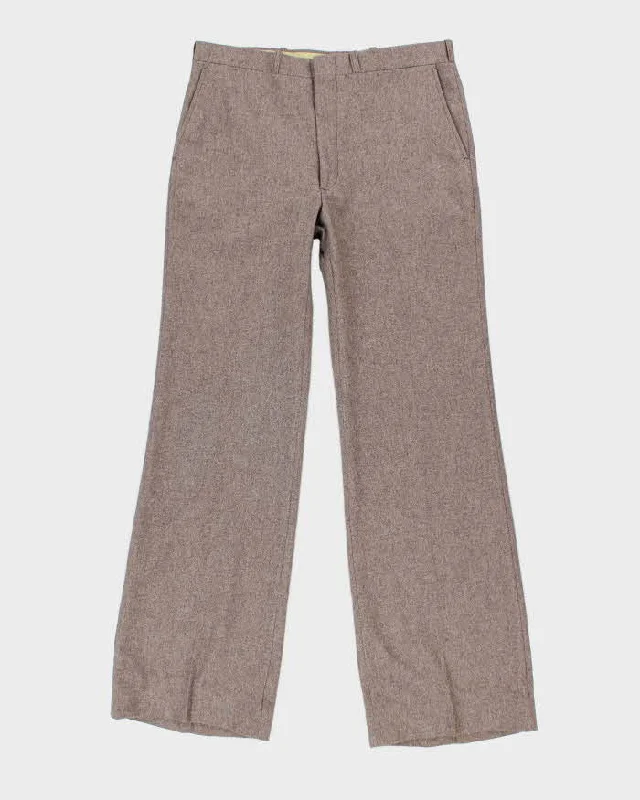 Womens Sandstone Colour Wool Trousers - M Loungewear pajama sets