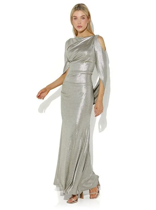 Lana Mink Metallic Gown Silk Lingerie Robe