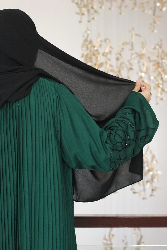 Marwa Pleated Abaya Luxe Gown Set