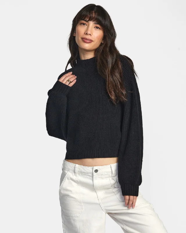 Dream Cycle Turtleneck Sweater - Black Cheap sweaters