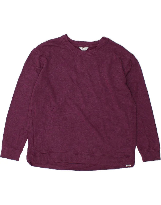 ORVIS Womens Oversized Sweatshirt Jumper UK 16 Large Burgundy Modal Best sweaters for fall