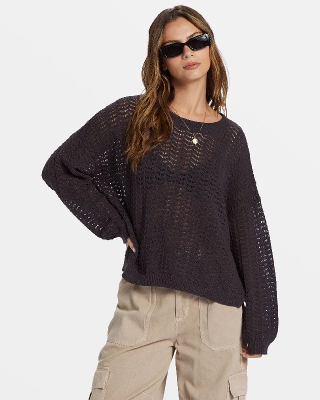 Sunlit Pullover Sweater - Black Sands V-neck sweaters