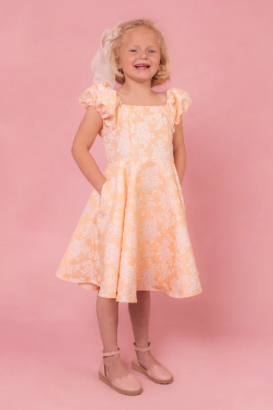 Mini Ivanna Dress in Peach - FINAL SALE Ruffled mini dresses