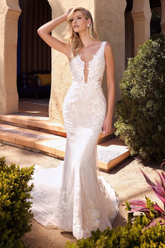 **Cinderella Divine A1072W: A Timeless Masterpiece for the Modern Bride** Illusion Lace Gown