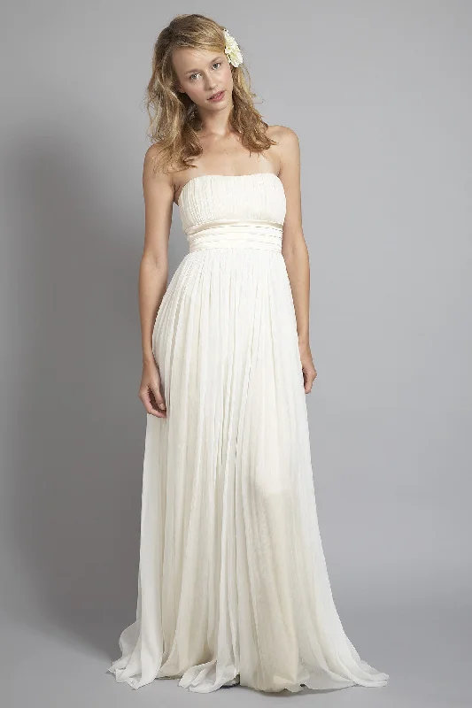 HB6764 Grecian Strapless Wedding Dress Wedding Dress Long