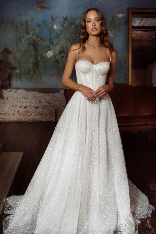 Norah Sparkling Wedding Dress Beautiful Lace Gown