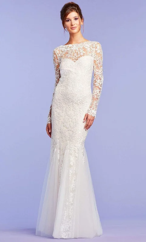 Tadashi Shoji - Cabot Embroidered Tulle Gown Sleeveless Bridal Gown