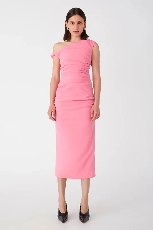 Misha Alaska Midi Dress - Tulip Pink Graduation midi dresses