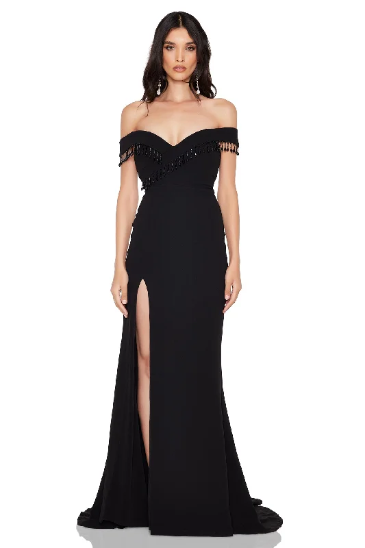 Nookie Chicane Gown - Black Budget-friendly midi dresses