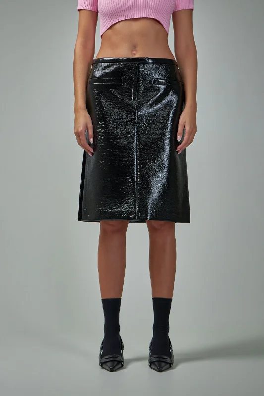 Double Slits Vinyl Skirt Summer unclassified skirts