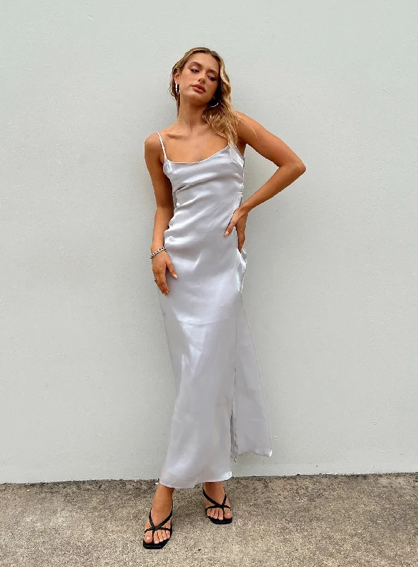 Beryl Maxi Dress Silver Vacation maxi dresses