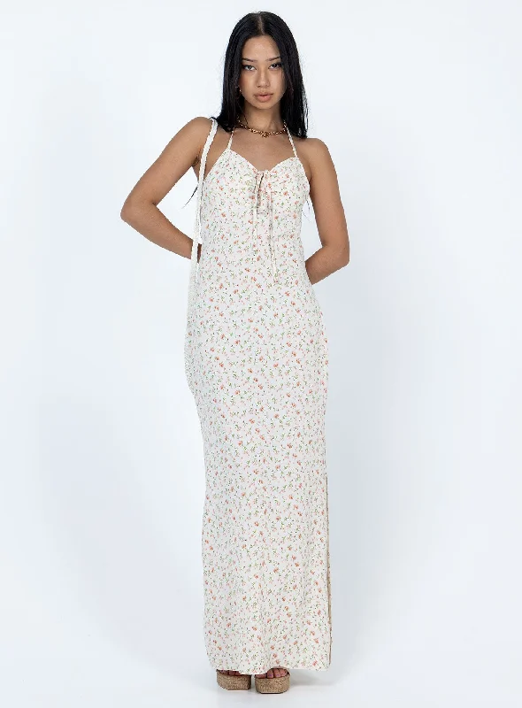 Delilah Maxi Dress White Multi Boho maxi dresses