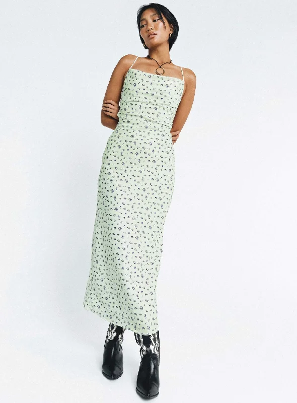 Malabar Maxi Dress Mint / Floral Party maxi dresses