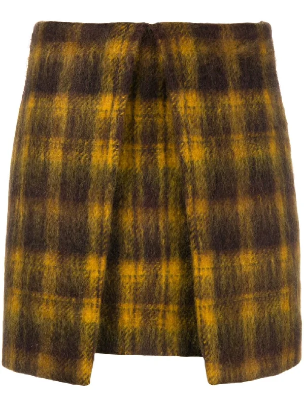 checked A-line mini skirt Simple Mini Skirt