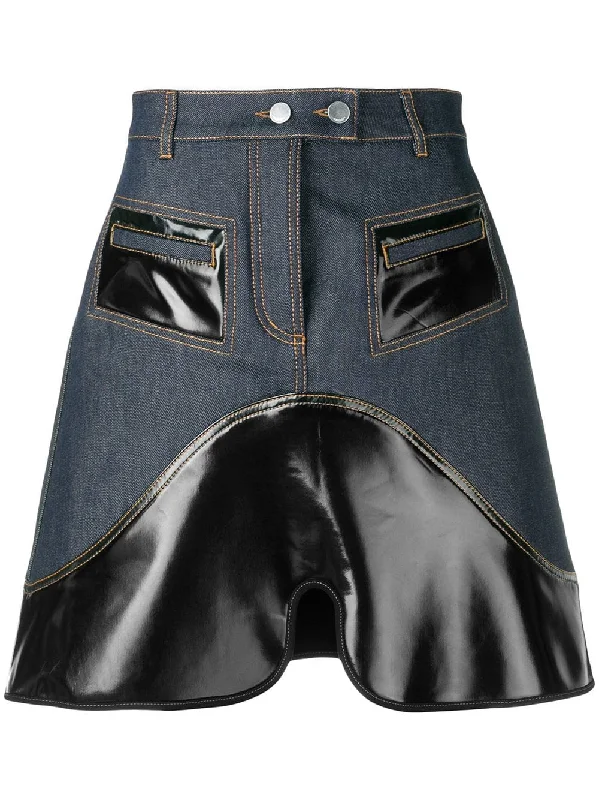 Vontz denim mini skirt Fitted Mini Skirt