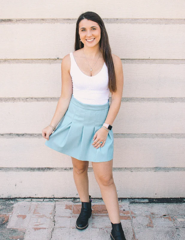 Coming Back For You Mini Skirt - Periwinkle Summer Mini Skirt