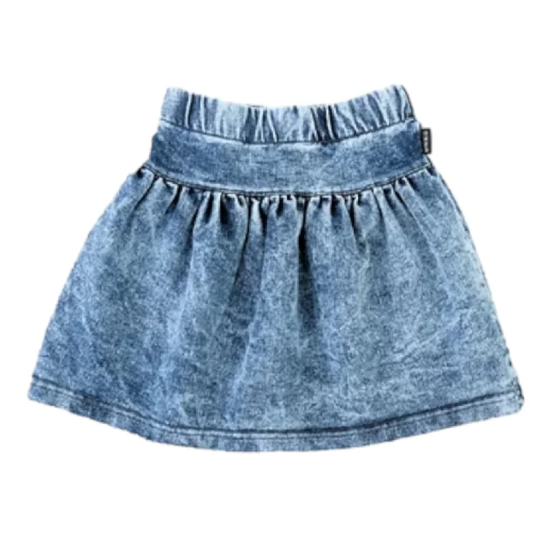 MINIKID LIGHT BLUE DENIM SKIRT Tie Waist Mini Skirt