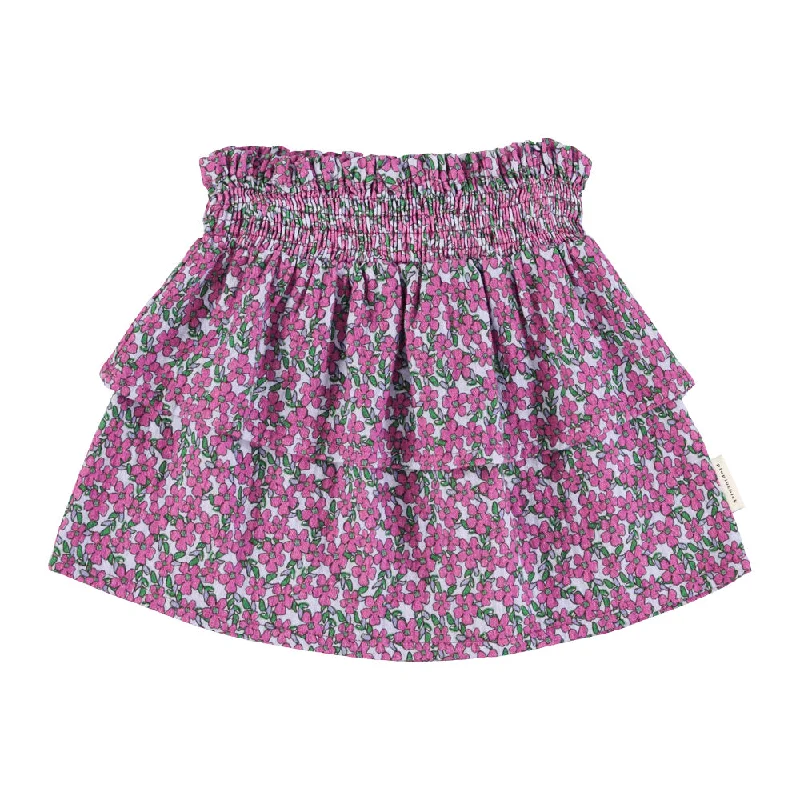 PIUPIUCHICK LILAC FLOWERS MINI SKIRT Mini Skirt Style