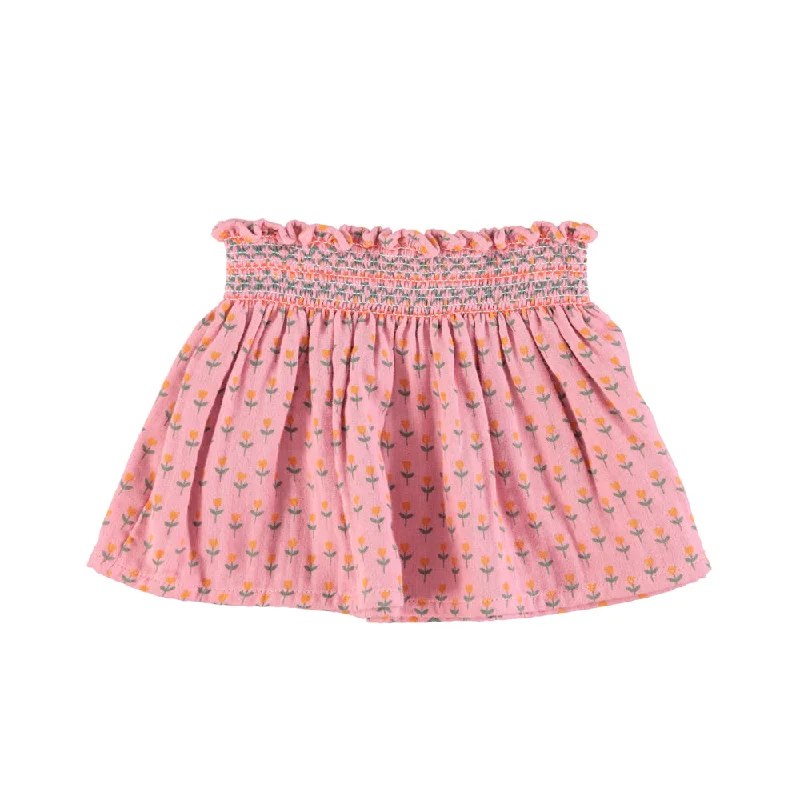 PIUPIUCHICK PINK LITTLE FLOWERS SHORT SKIRT Flirty Mini Skirt