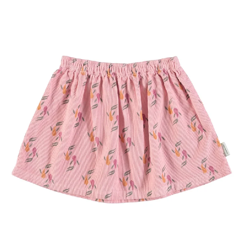 PIUPIUCHICK PINK MULTICOLOR SHORT SKIRT Floral Print Skirt