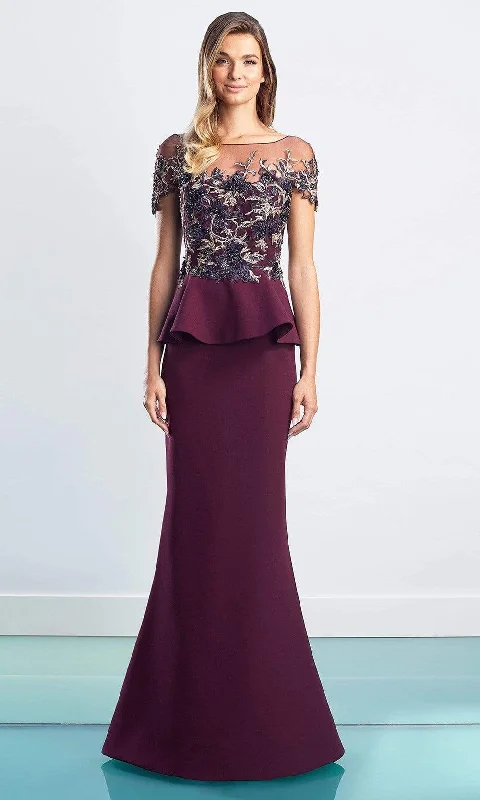 Alexander by Daymor - 1459 Embroidered Peplum Long Gown Formal party dresses