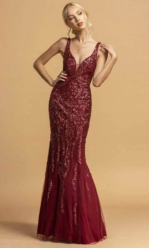 Aspeed Design - Scoop Back Mermaid Evening Dress L2173 Flowy party dresses