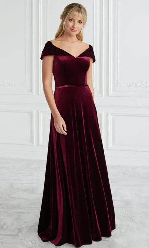 Christina Wu Elegance 17092 - Off Shoulder Velvet Evening Gown Preppy party dresses