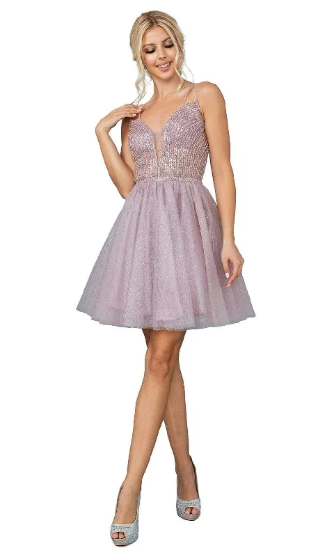 Dancing Queen - 3268 Glitter A-Line Cocktail Dress Chic party dresses