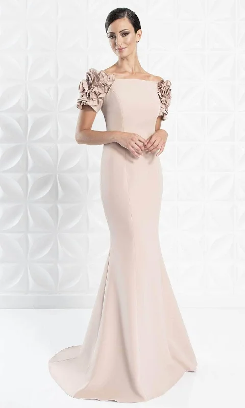 Alexander by Daymor - Beaded Ruffled Sleeve Evening Dress 1270 Ruffled unclassified dresses