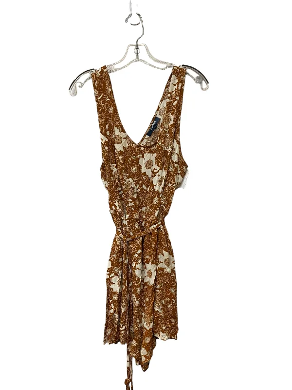 Brown Romper Modcloth, Size 2x Mesh unclassified dresses