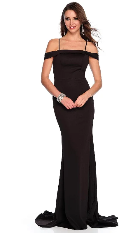 Dave & Johnny 11399 - Cold Shoulder Fitted Bodice Prom Gown Office unclassified dresses