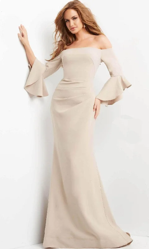 Jovani - Bell Sleeve Mermaid Evening Dress 07065SC Ruched unclassified dresses