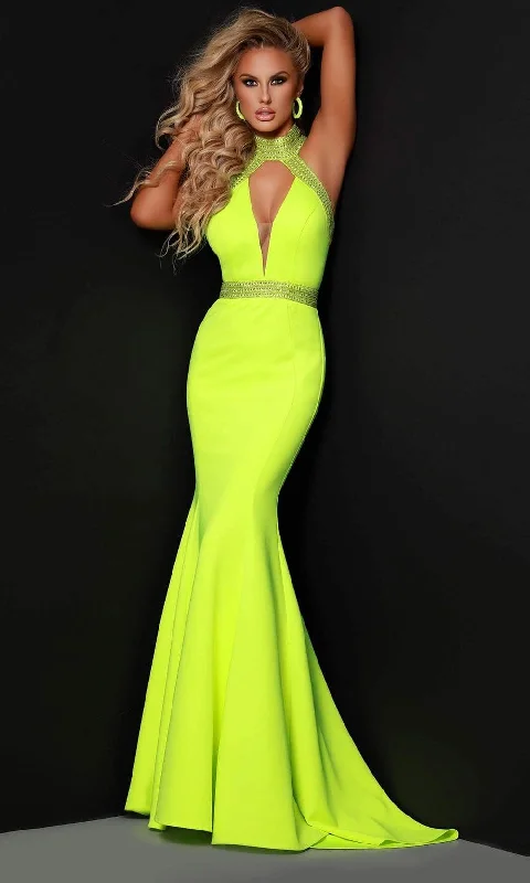 Johnathan Kayne - 2405 Halter Neck Fitted Gown Soft fabric unclassified dresses