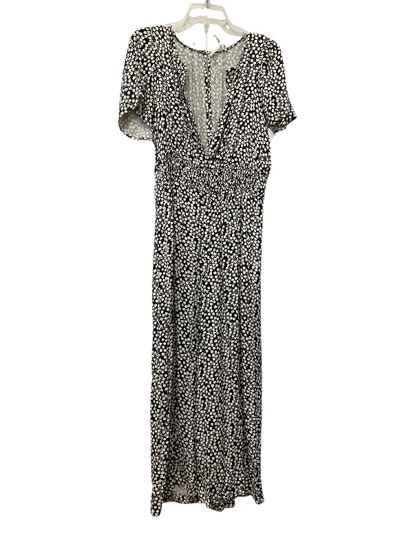 Jumpsuit By Anthropologie In Black & Cream, Size: M Beaded unclassified dresses