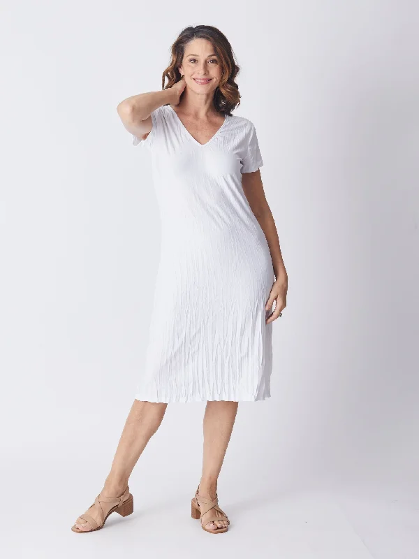 LAYER CAP DRESS - WHITE 11132-S Long unclassified dresses