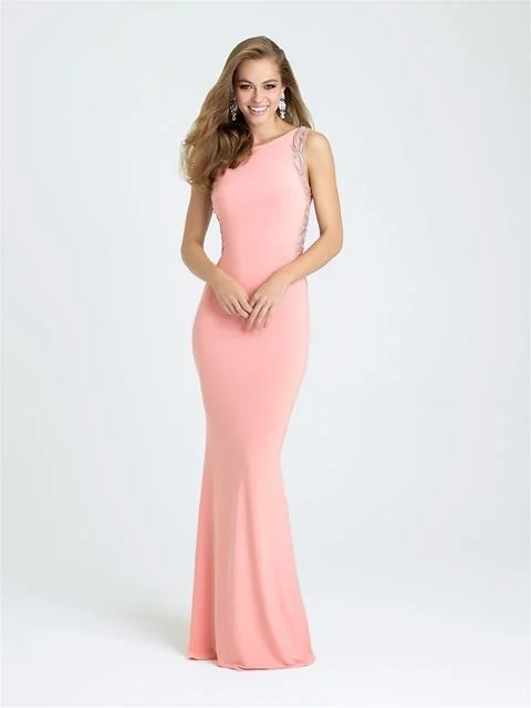 Madison James - Fitted Bateau Sheath Evening Gown Women's unclassified dresses