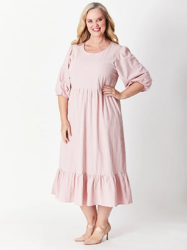 Prudence Ucycled Cotton Dress - Pink 27503-s Open-back unclassified dresses