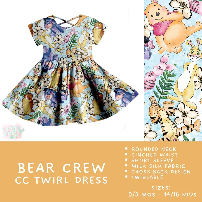 Ready To Ship - Criss Cross Twirl Dresses - Bear Crew Kids Twirl Criss Cross Dress Denim unclassified dresses