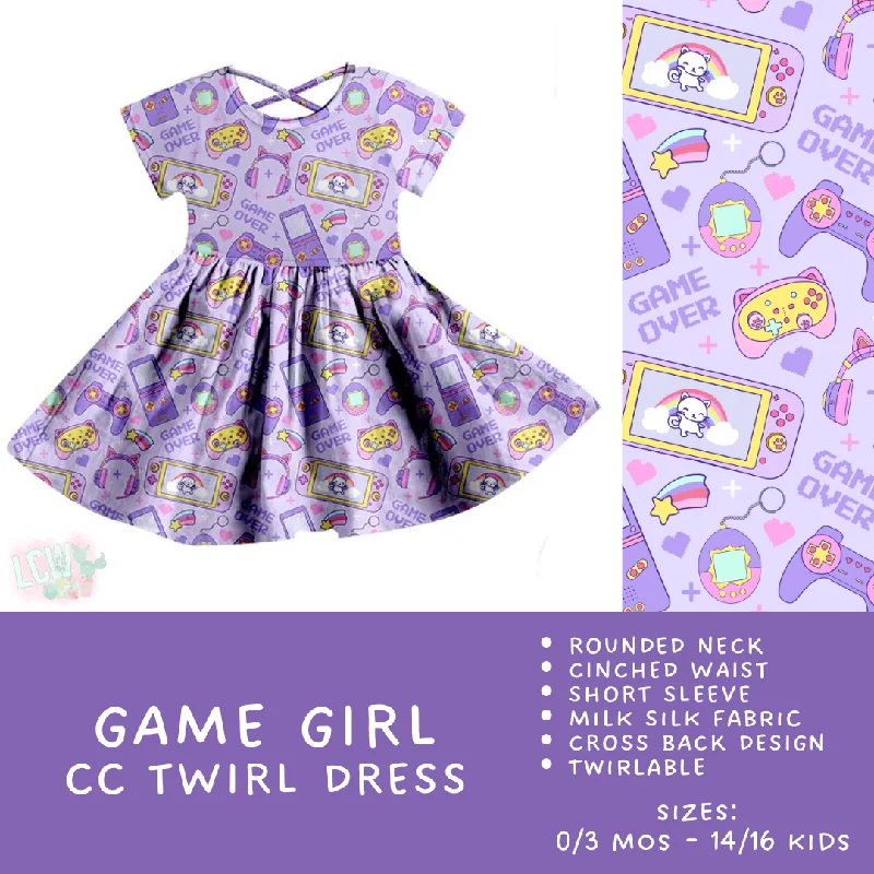 Ready To Ship - Criss Cross Twirl Dresses - Game Girl Kids Twirl Criss Cross Dress Cocktail unclassified dresses