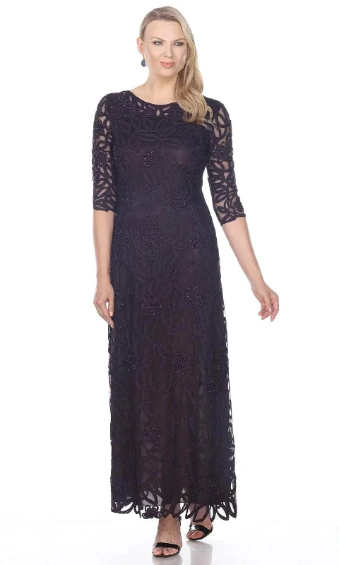 Soulmates 1616 - Quarter Sleeve Bateau Neck Formal Dress Sequin unclassified dresses