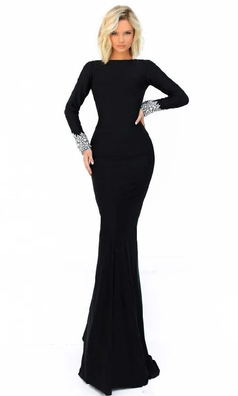 Tarik Ediz - 51016 Jewel Fitted Evening Dress Graduation unclassified dresses