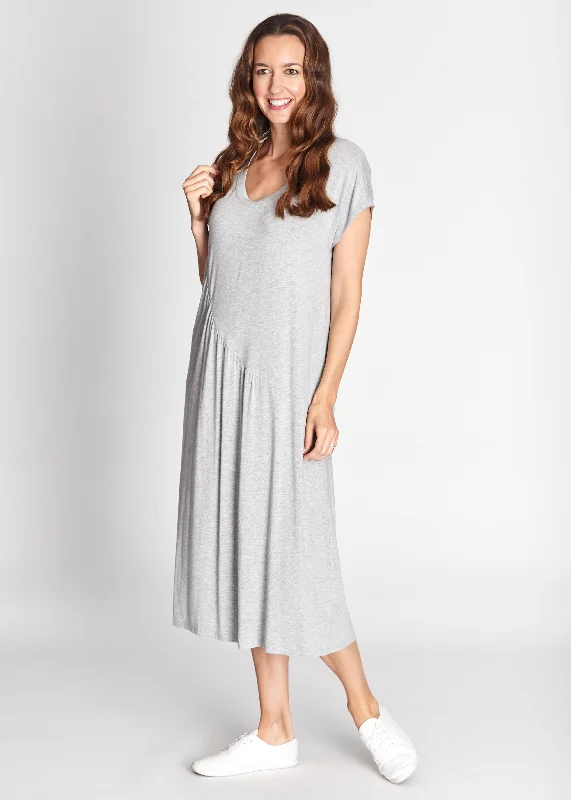 TEE DRESS - Grey marle 24217 -sw Holiday unclassified dresses