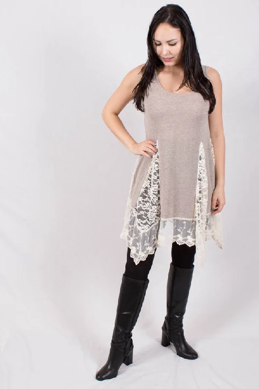 Lace Tunic - Brown Lace Dress Classic