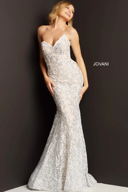 Embellished Lace Prom Dress By Jovani -08215 Lace Dress Style