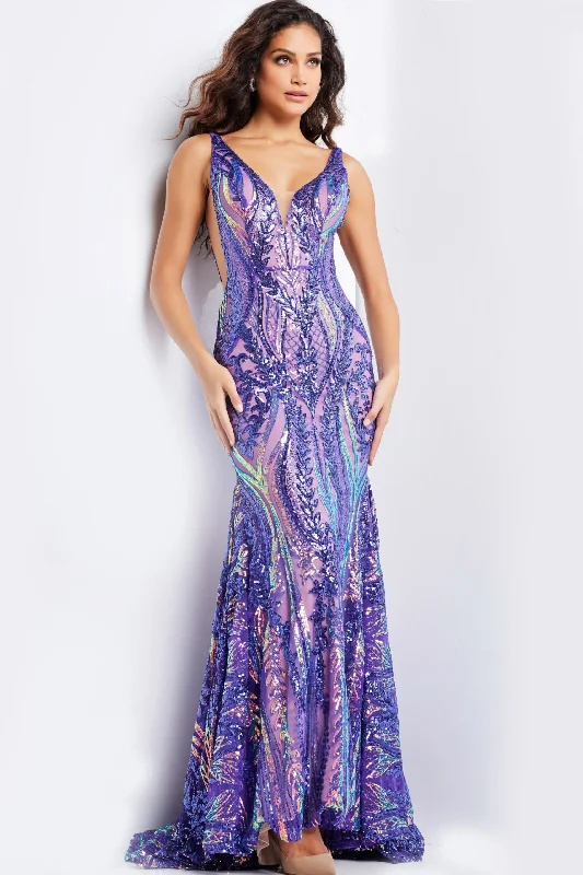 Sequin Fitted Sleeveless Gown by Jovani 22770 Long Sleeve Sequin