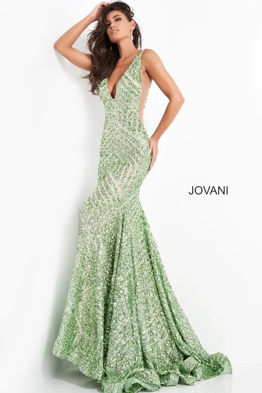 Sequin Fitted Sleeveless Gown by Jovani 59762 Sequin Fit Dress