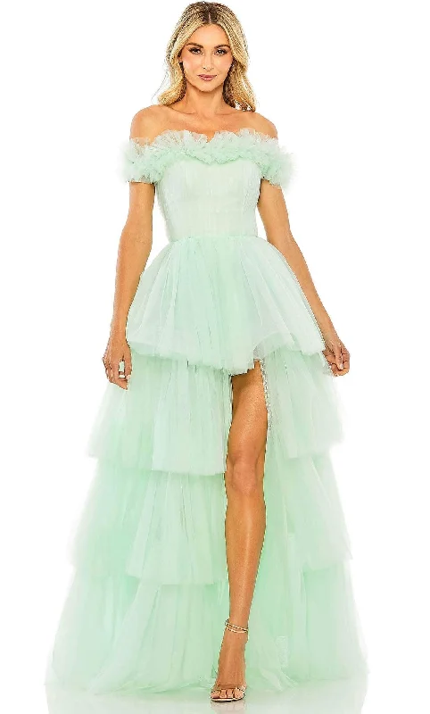 Mac Duggal 20570 - Off-Shoulder Tulle Gown Tulle A-line Dress