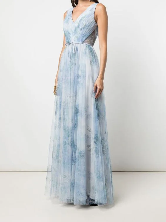 Other Marchesa Notte Sora Floral Print Tulle Dress Tulle Dress Modern