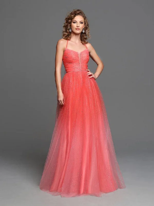 Sparkle Prom 72242 Orange Glittering Tulle Ballgown Party Tulle Dress