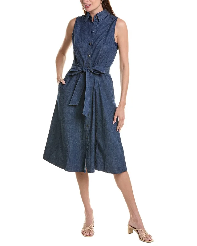 Anne Klein Denim Shirtdress Day Shirt Dress